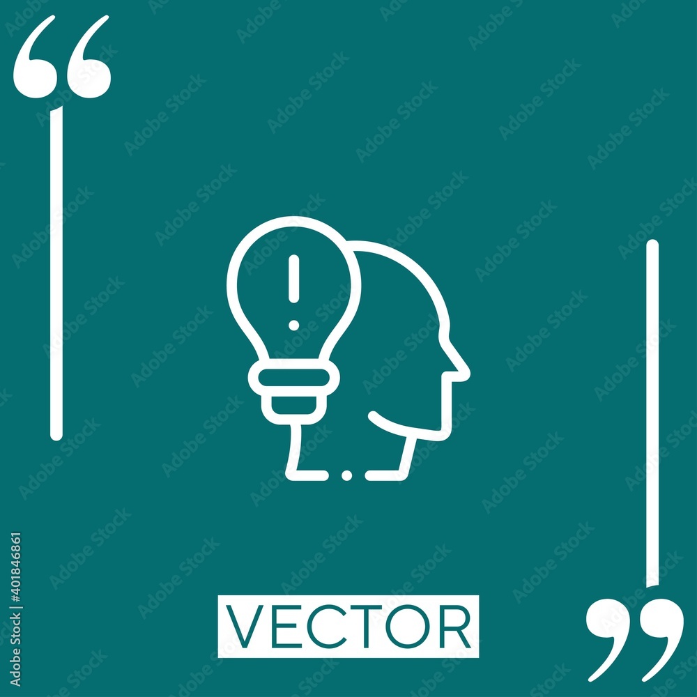 Aufkleber thinking vector icon linear icon. editable stroked line