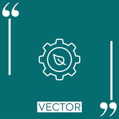 setting vector icon Linear icon. Editable stroked line