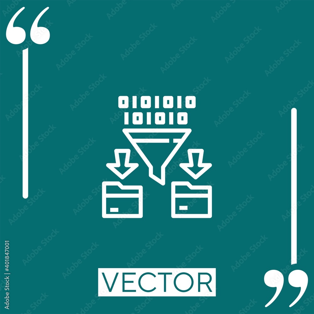 Poster digital vector icon linear icon. editable stroked line