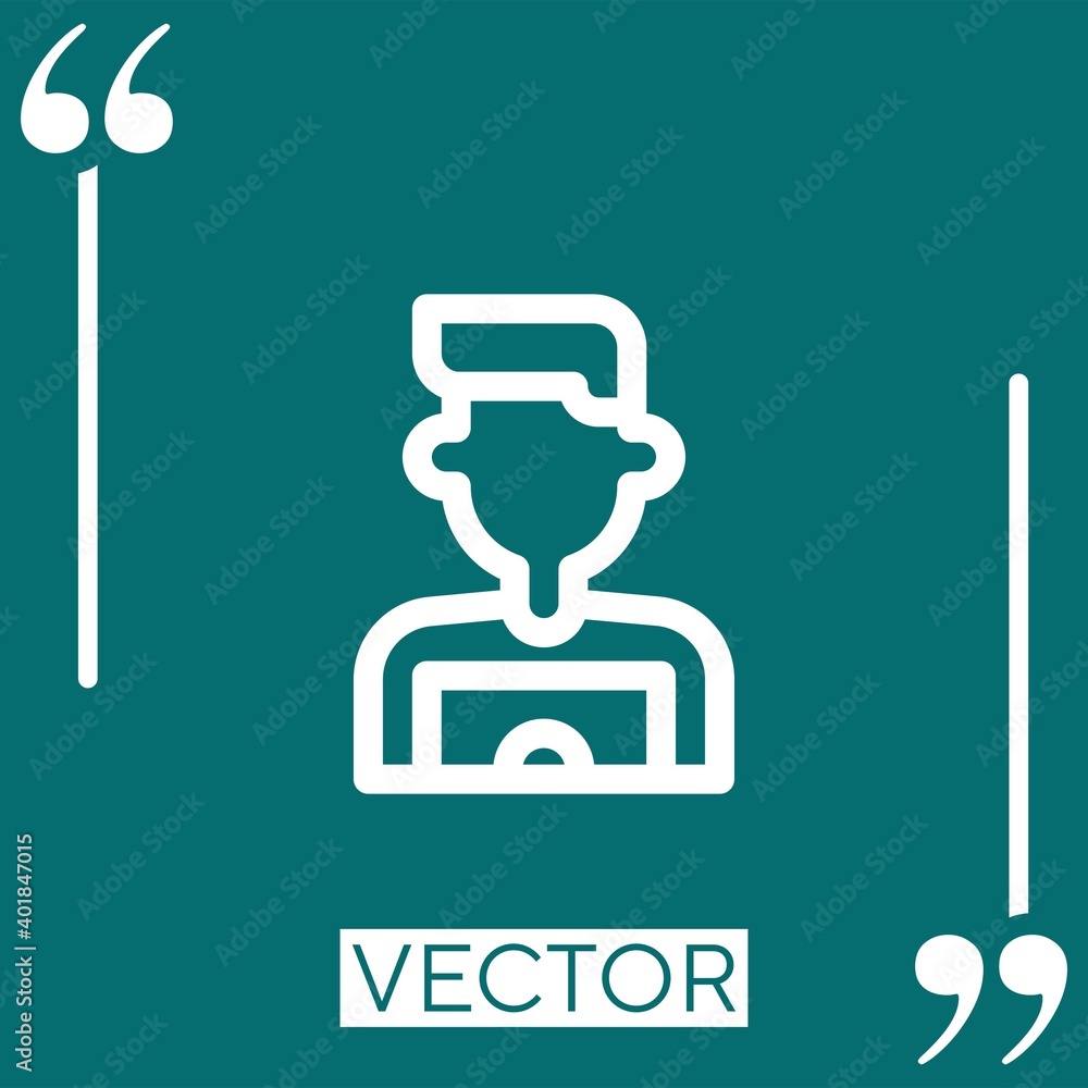 Poster employee vector icon linear icon. editable stroked line