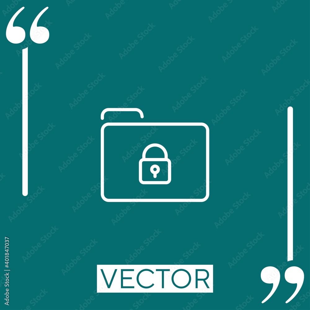 Poster folder vector icon linear icon. editable stroked line