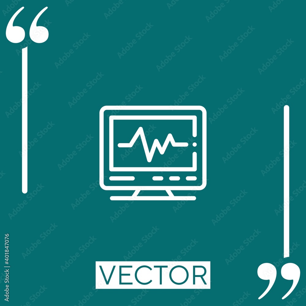 Poster heart vector icon linear icon. editable stroked line