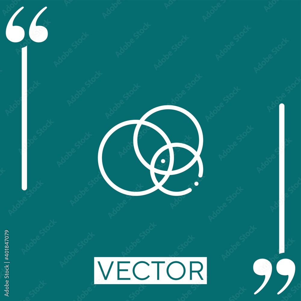 Poster intersection vector icon linear icon. editable stroked line