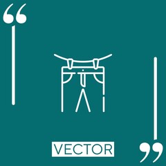 jeans vector icon Linear icon. Editable stroked line