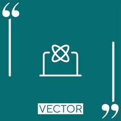 laptop vector icon Linear icon. Editable stroked line