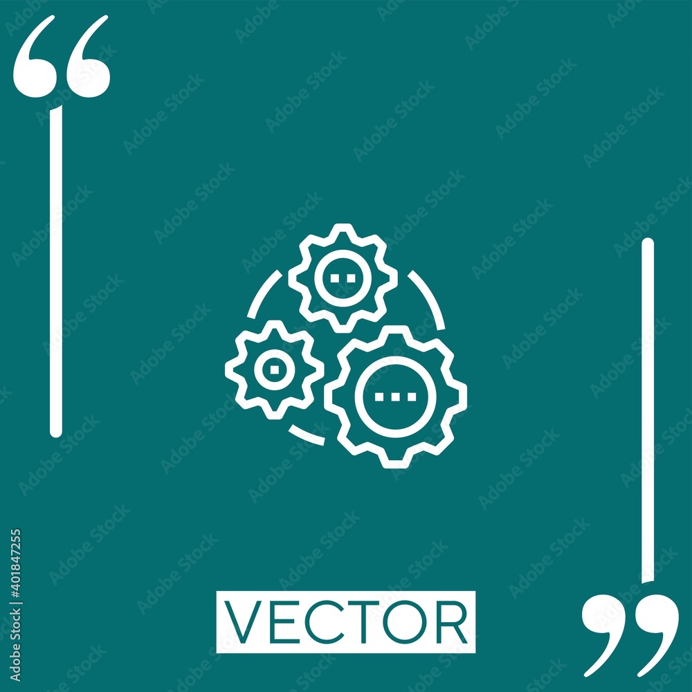 Poster setting vector icon linear icon. editable stroked line