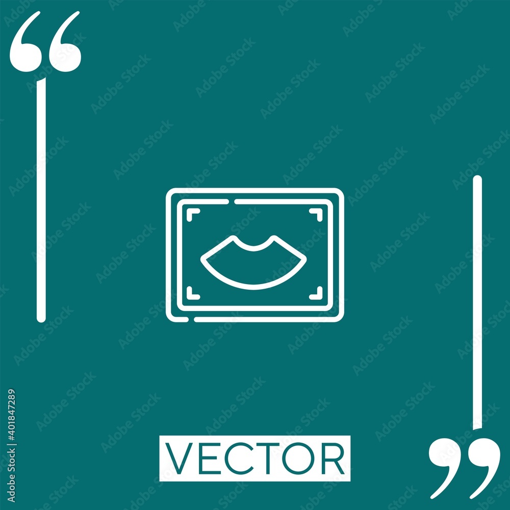 Poster sonography vector icon linear icon. editable stroked line