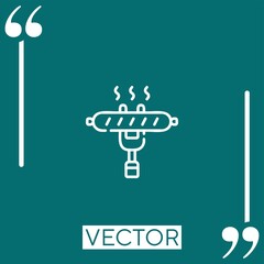 sausage vector icon Linear icon. Editable stroked line