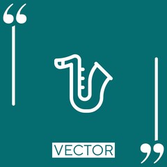 saxophone vector icon Linear icon. Editable stroked line