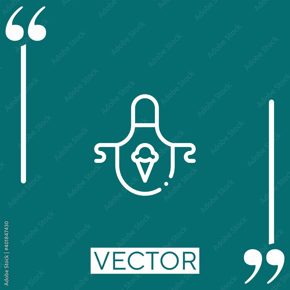 Poster apron vector icon linear icon. editable stroked line