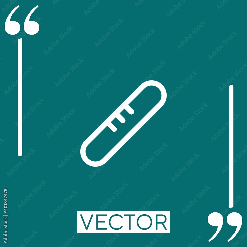 Poster bread vector icon linear icon. editable stroked line