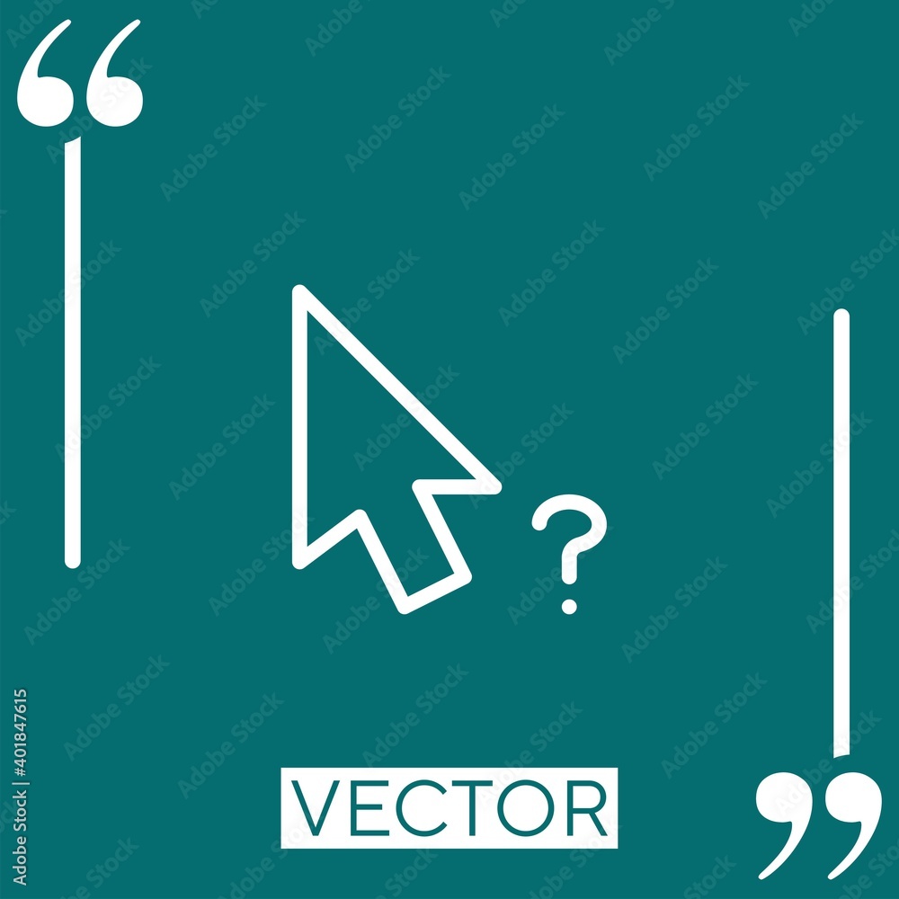 Poster cursor vector icon linear icon. editable stroked line