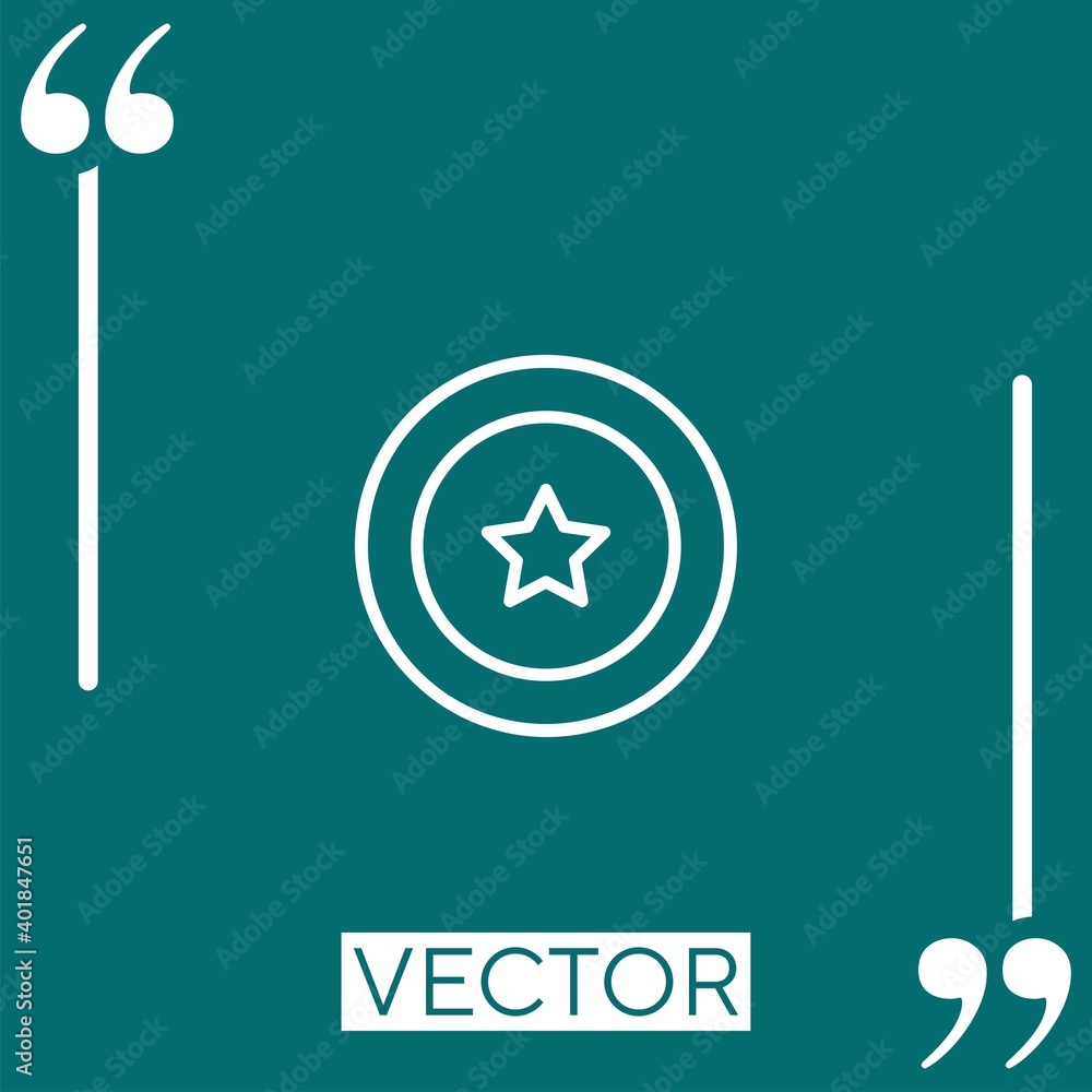 Poster favorite vector icon linear icon. editable stroked line