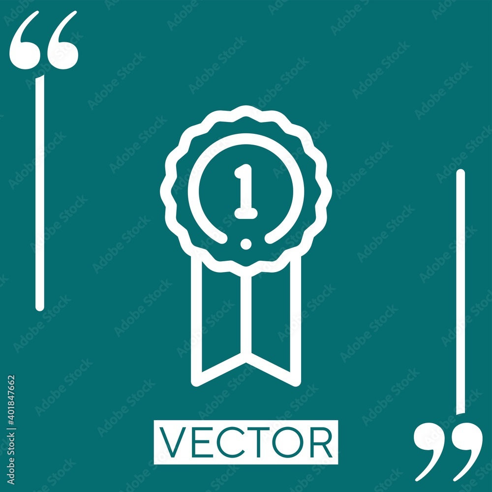 Poster first position vector icon linear icon. editable stroked line