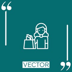 customer vector icon Linear icon. Editable stroked line