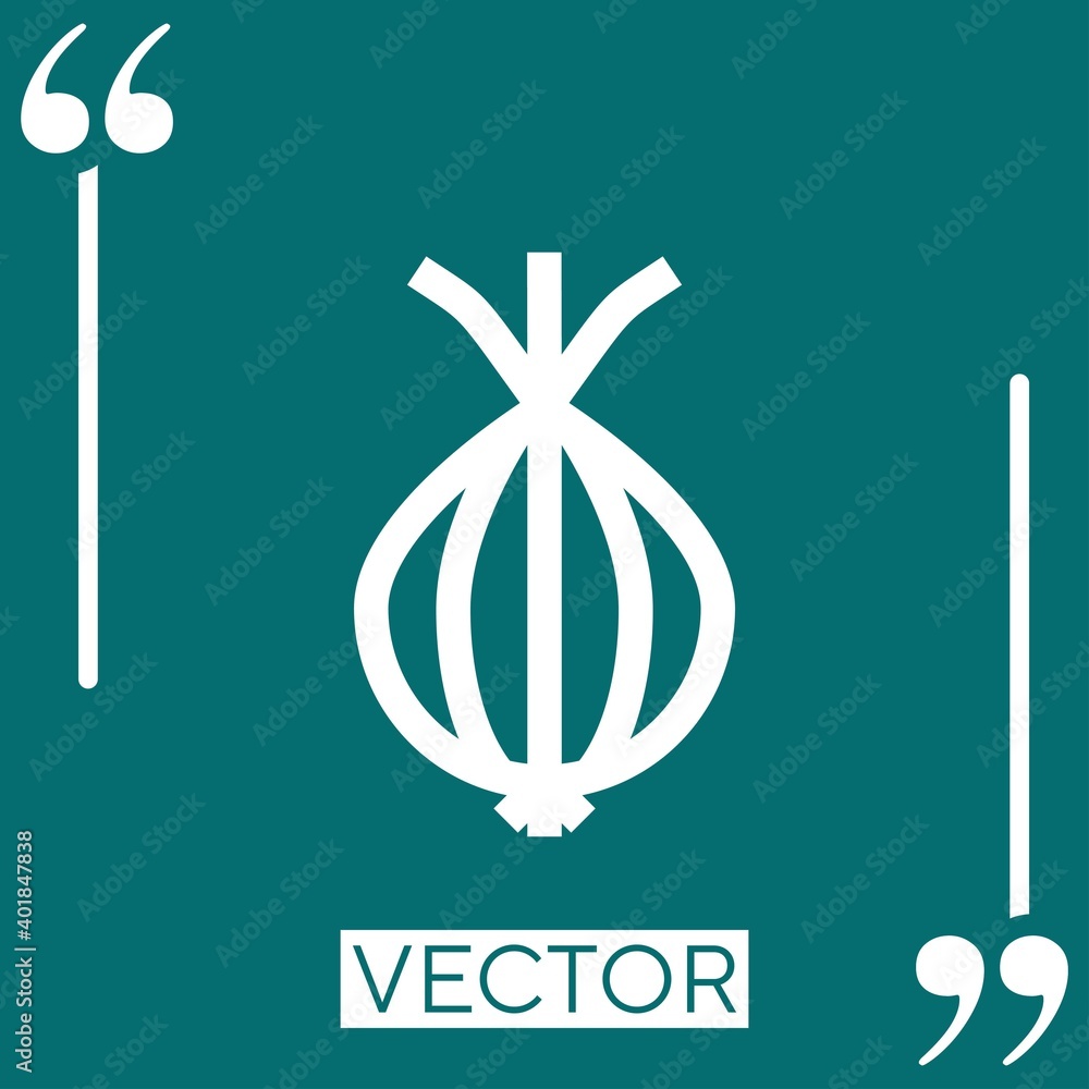 Aufkleber onion vector icon linear icon. editable stroked line