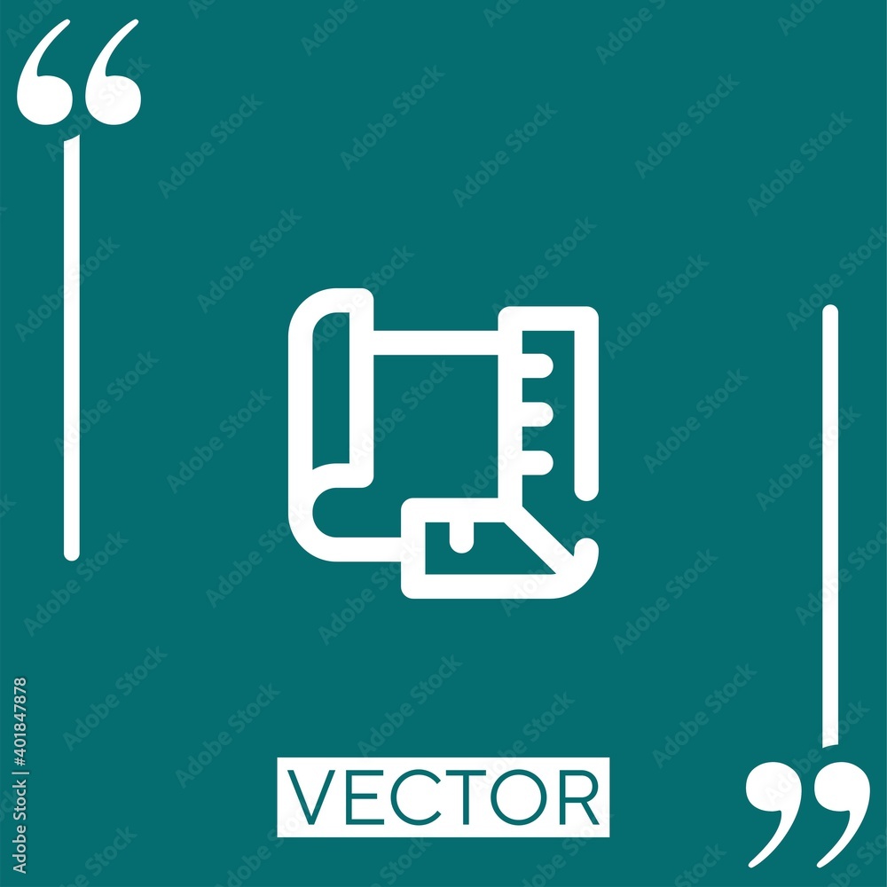 Poster design linear icon. editable stroke line
