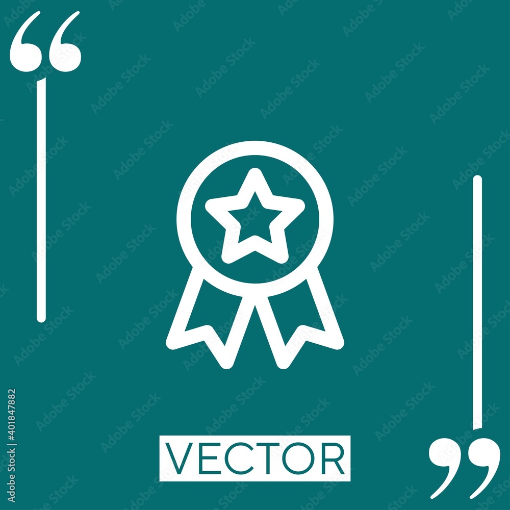 Poster emblem vector icon linear icon. editable stroked line