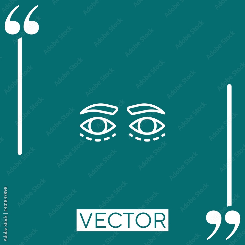 Poster eyelids vector icon linear icon. editable stroked line