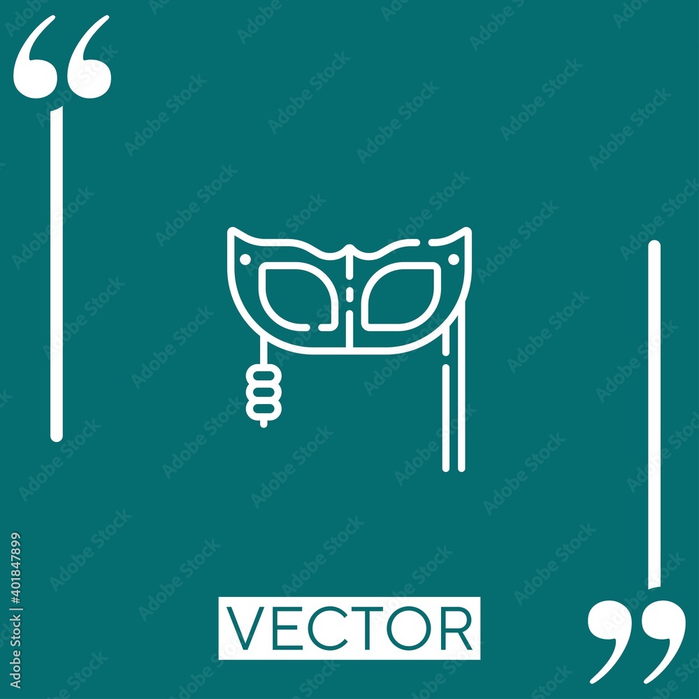 Poster eye mask vector icon linear icon. editable stroked line