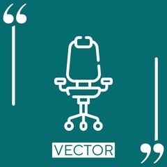 office chair vector icon Linear icon. Editable stroked line