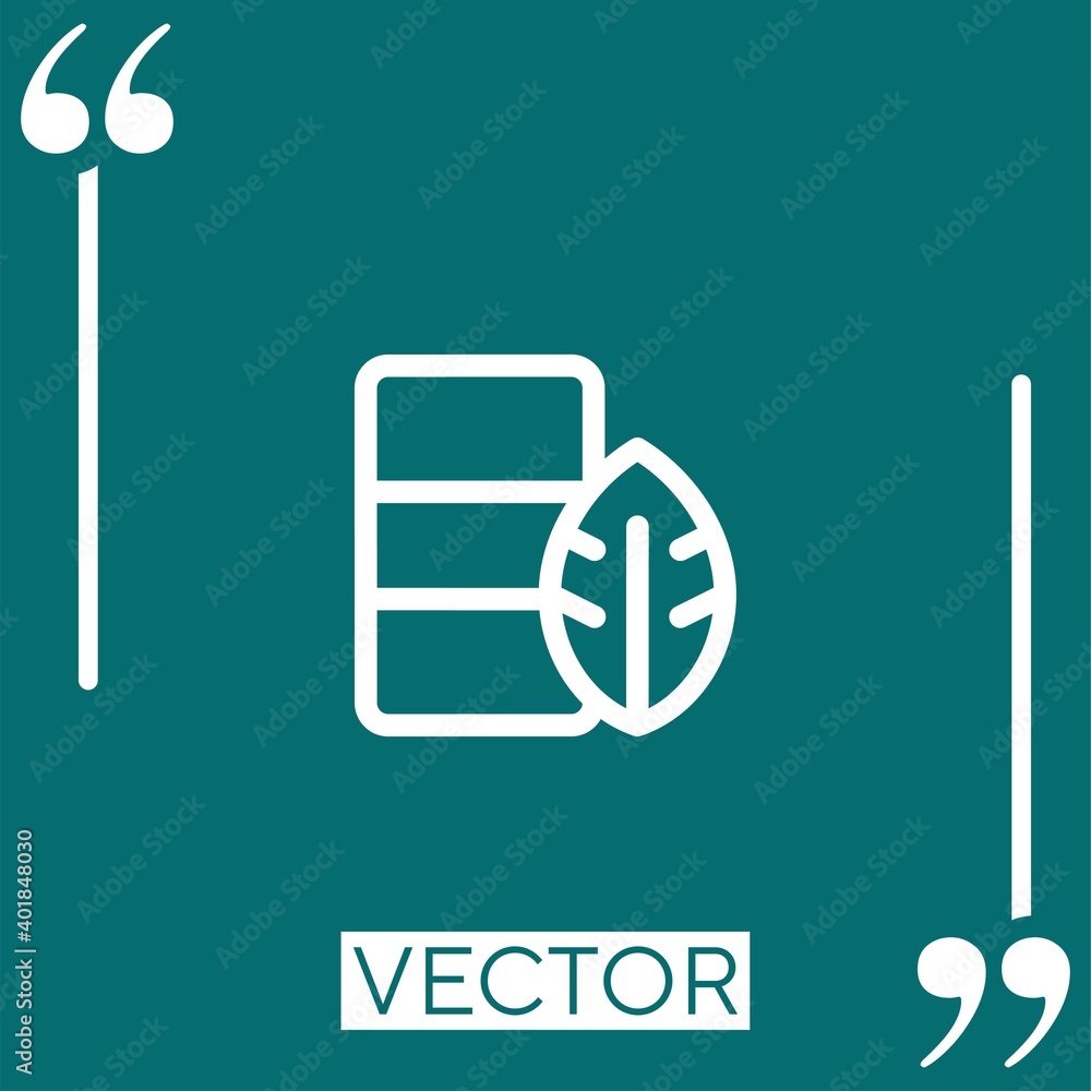 Poster mint vector icon linear icon. editable stroked line