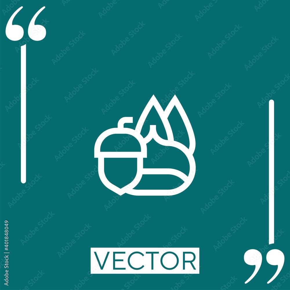 Poster nuts vector icon linear icon. editable stroked line