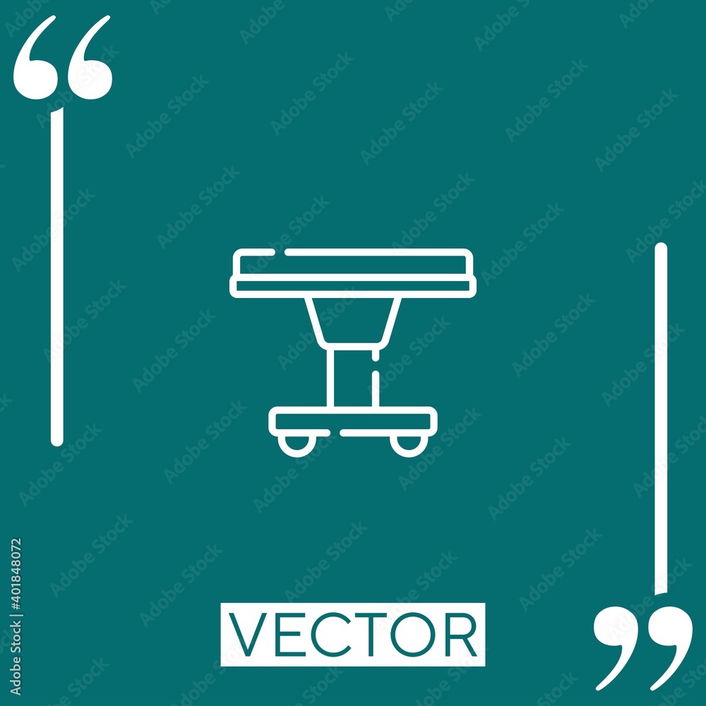 Poster operation vector icon linear icon. editable stroked line
