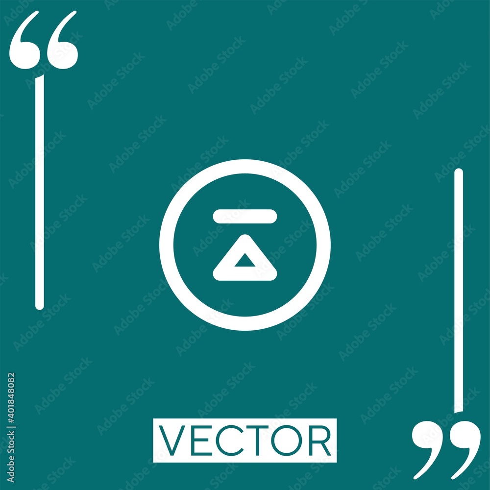 Poster pause vector icon linear icon. editable stroked line