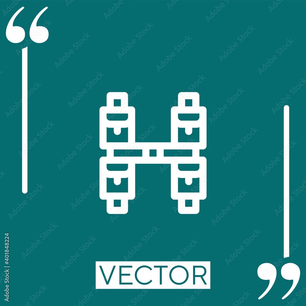 Poster belt vector icon linear icon. editable stroked line