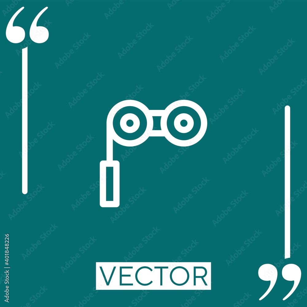 Poster binoculars vector icon linear icon. editable stroked line
