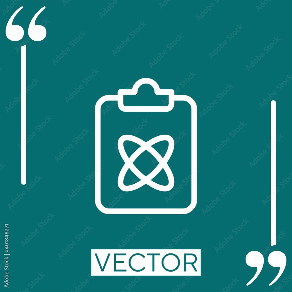 Poster clipboard vector icon linear icon. editable stroked line