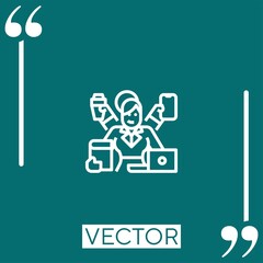 coordinator vector icon Linear icon. Editable stroked line