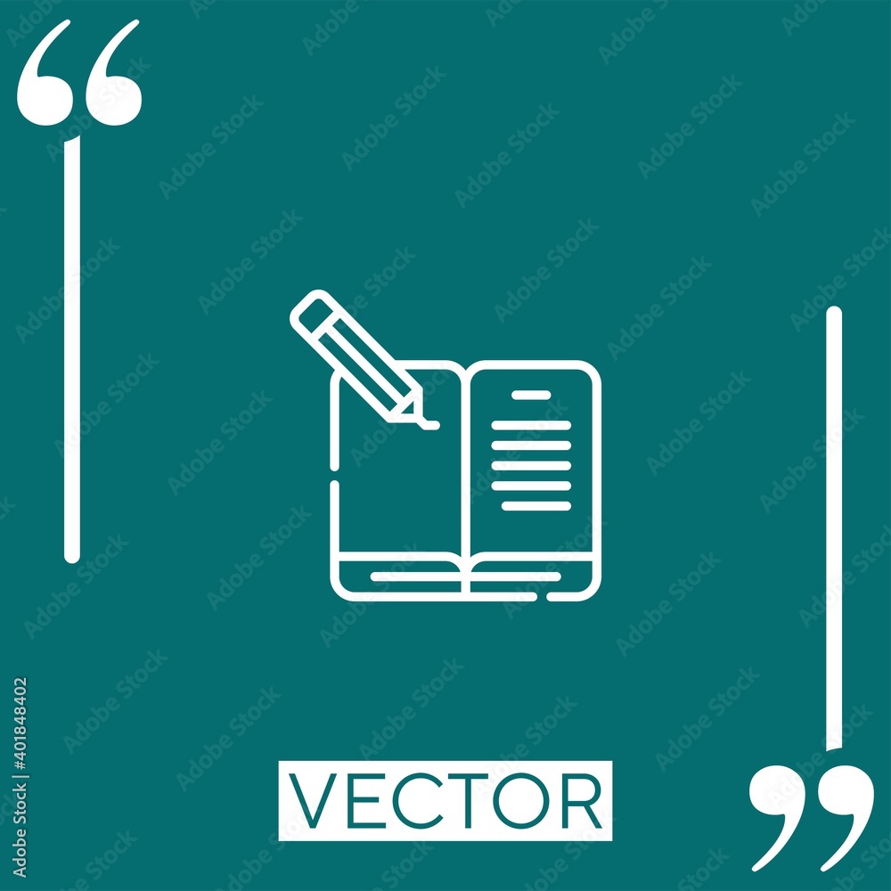 Poster journal vector icon linear icon. editable stroked line
