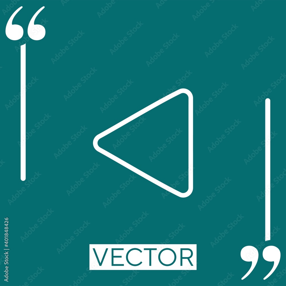 Poster left vector icon linear icon. editable stroked line