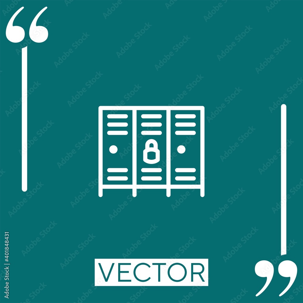 Poster lockers vector icon linear icon. editable stroked line