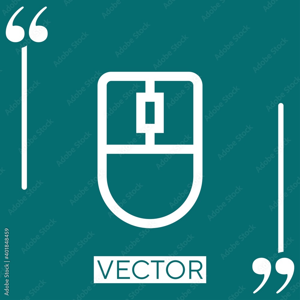 Poster mouse linear icon. editable stroke line