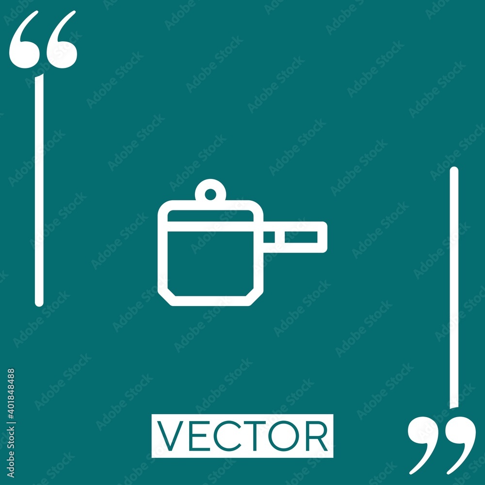 Poster pan vector icon linear icon. editable stroked line