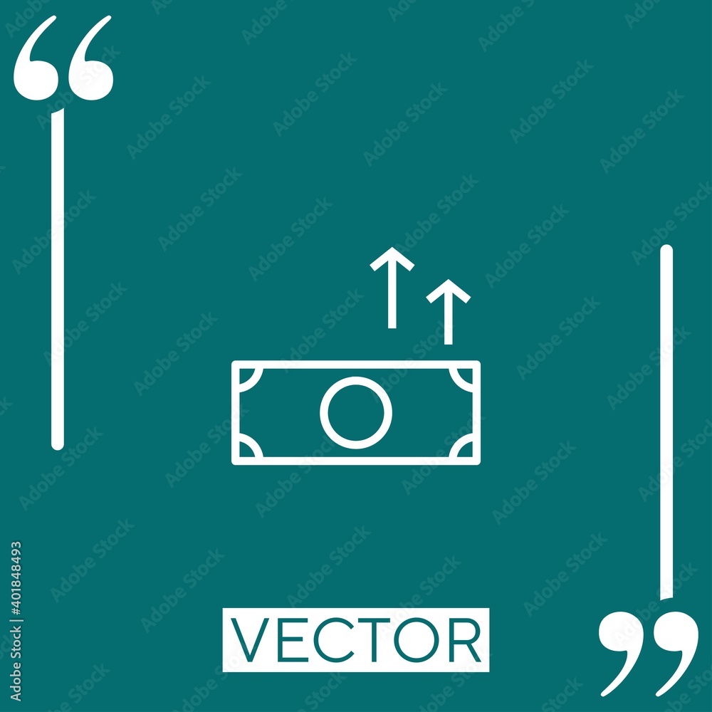 Poster payment vector icon linear icon. editable stroked line