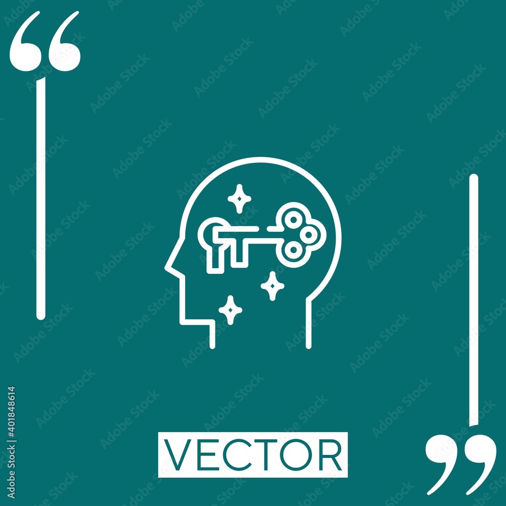 Poster unlock vector icon linear icon. editable stroked line