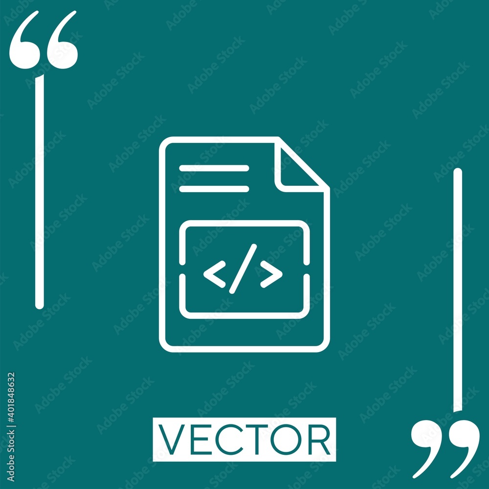 Poster file vector icon linear icon. editable stroked line
