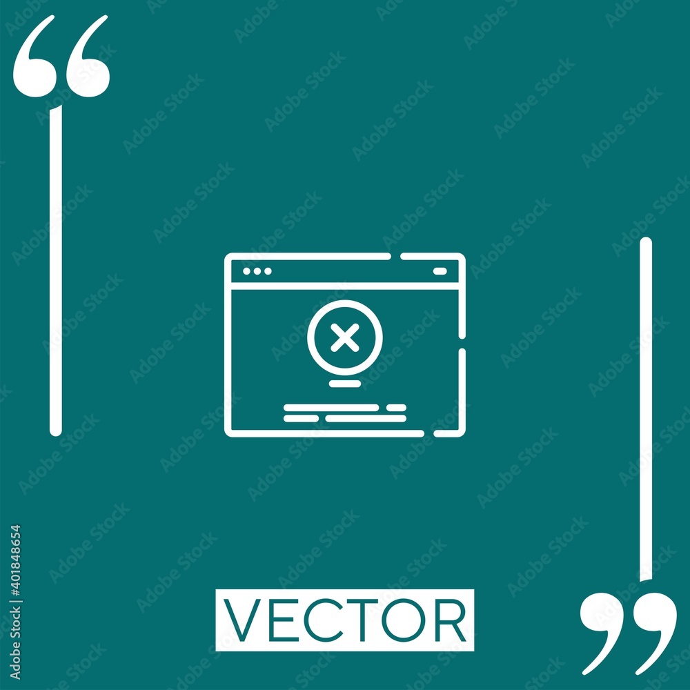 Poster error vector icon linear icon. editable stroked line