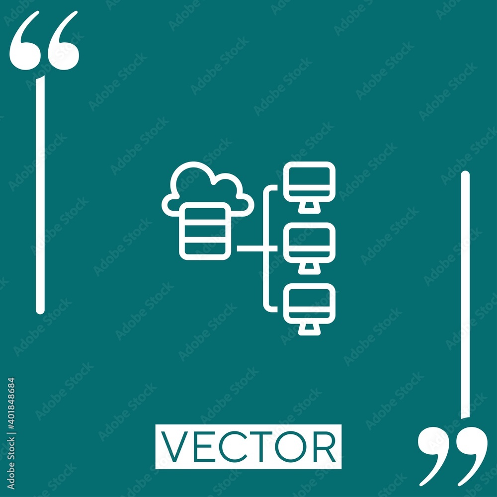Poster provider vector icon linear icon. editable stroked line