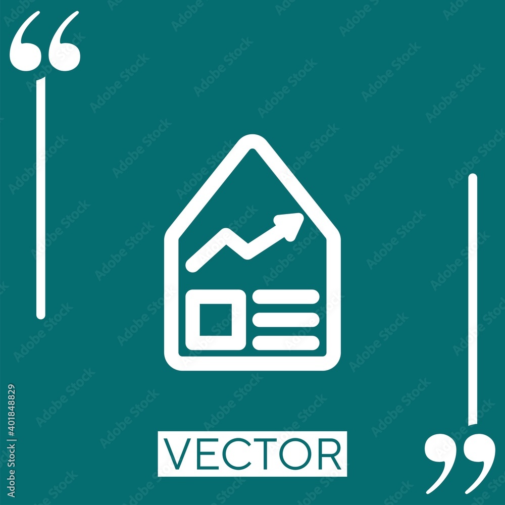 Poster amount vector icon linear icon. editable stroked line