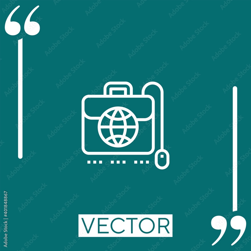 Poster business vector icon linear icon. editable stroked line