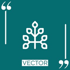 branch vector icon Linear icon. Editable stroked line