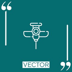 cannula vector icon Linear icon. Editable stroked line