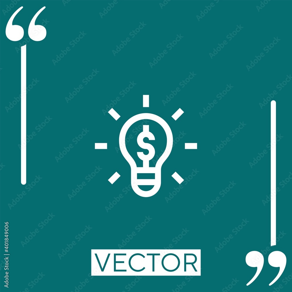 Poster idea vector icon linear icon. editable stroked line