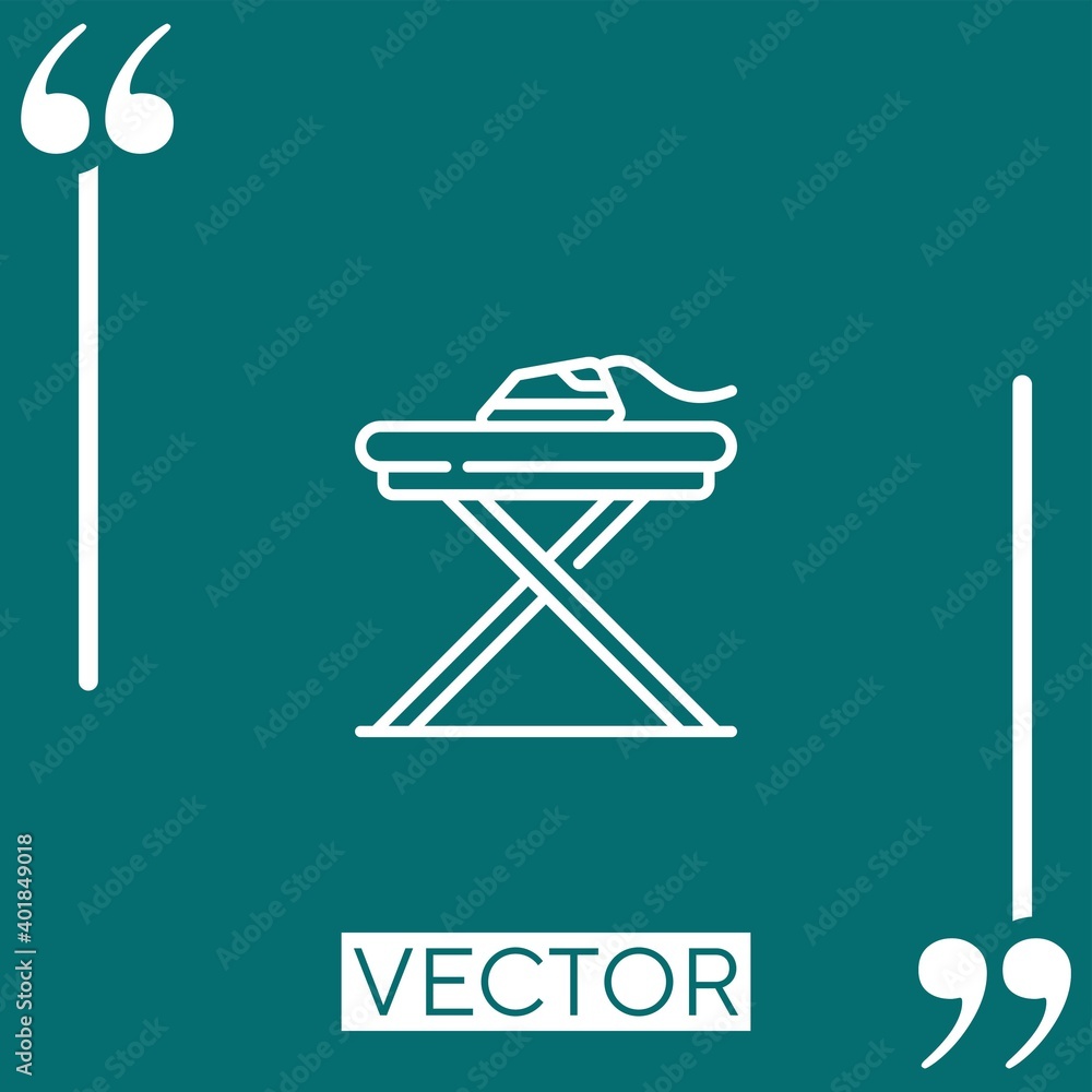 Poster iron board vector icon linear icon. editable stroked line