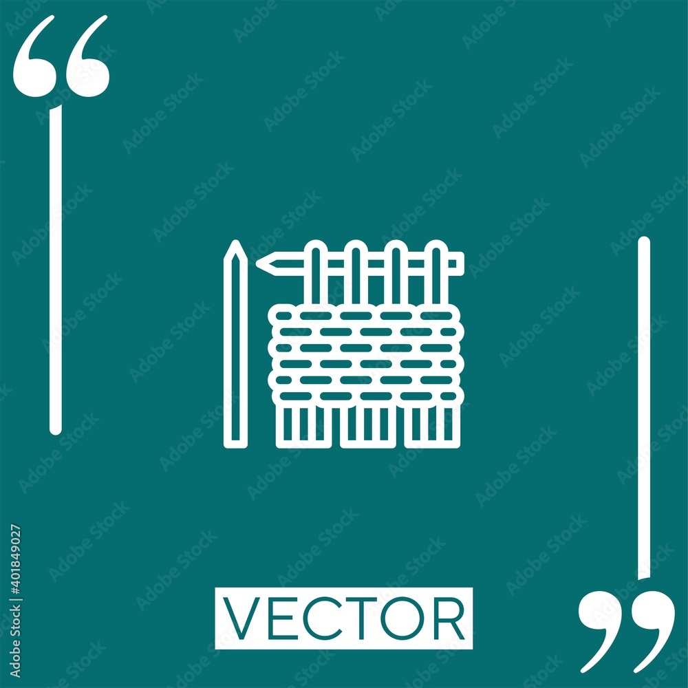 Poster knitting vector icon linear icon. editable stroked line